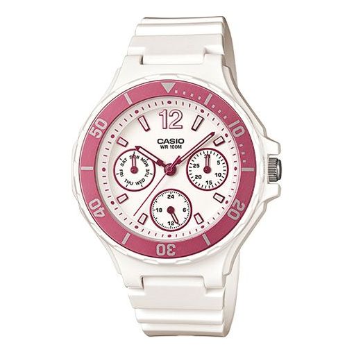 CASIOSports Quartz Waterproof PinkWhite Analog
