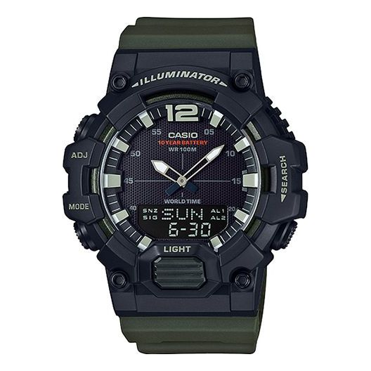 CASIOG Shock Quartz Sports Waterproof Mens Green Analog/Digital Combo