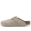 BirkenstockBoston Suede Leather Sandals 'Antique White'
