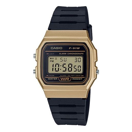CASIOWaterproof Unisex Mens Black/Gold Digital