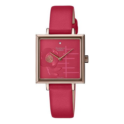 CASIOCasio Sheen Classic Cube Analog Watch 'Red Gold'