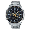 CASIOAnalog EDIFICE Mens SilverBlack Analog/Digital Combo