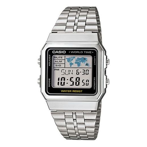 CASIOWaterproof Sports Unisex Mens Silver Digital