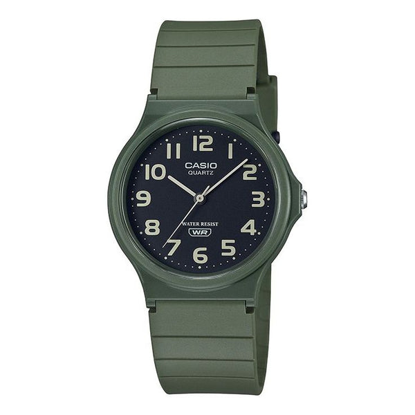 CASIOSTANDARD Series Waterproof Fashion Stylish Resin Strap 38.8*34.9*7.8mm Black Dial Watch Analog Unisex Mens