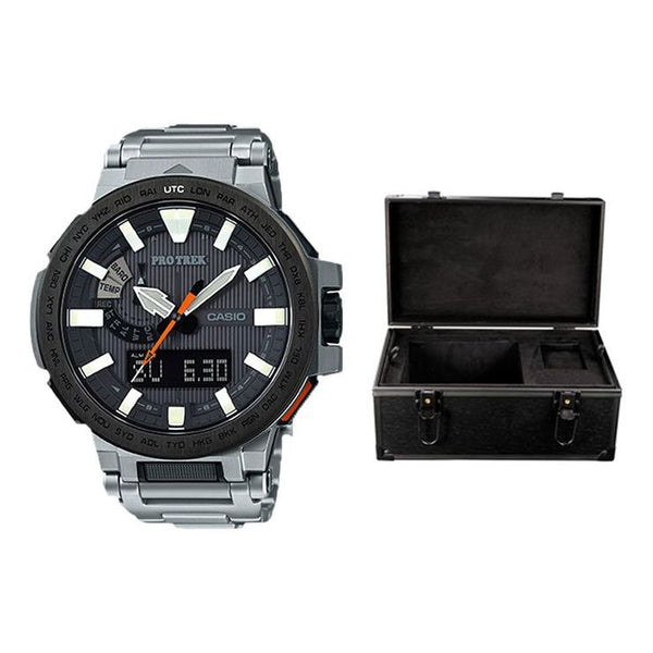 CASIOMen's  PRO TREK Series Outdoor mountaineering Blue Watch Sapphire Crystal Mens Black Analog