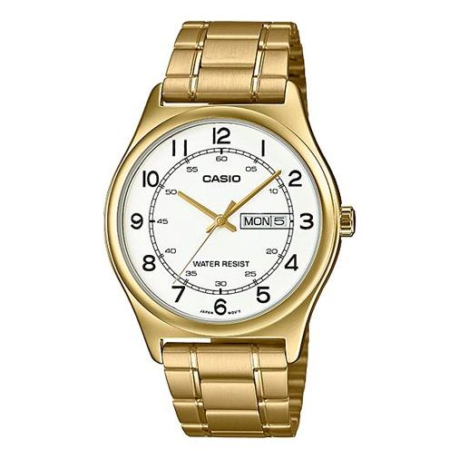 CASIOStainless Steel Strap Waterproof White Dial Mens White Analog