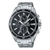 CASIOEDIFICE Stainless Steel Strap Black Dial Mens Black Analog