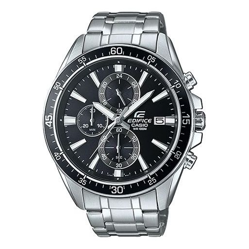 CASIOEDIFICE Stainless Steel Strap Black Dial Mens Black Analog