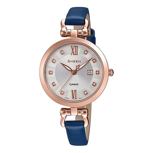 CASIOQuartz SHEEN Sapphire Crystal Waterproof Blue Strap Blue Analog