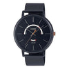 CASIOMen's  Dress Series Waterproof Quartz Dial 43mm Stainless Steel Strap Watch Mens Black Analog