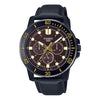 CASIOCasio Dress Classic Minimalistic Analog Watch 'Black Burgundy Gold'