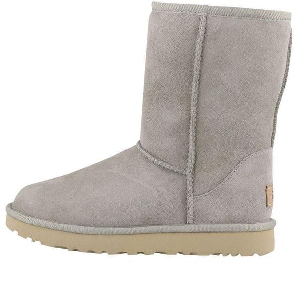 UGG(WMNS)  Classic Short II Fleece Lined Gray White