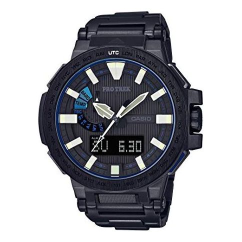 CASIOSapphire Crystal Waterproof Sports Mens Black Analog/Digital Combo