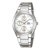 CASIOStainless Steel Strap Quartz Waterproof Mens SilverWhite Analog