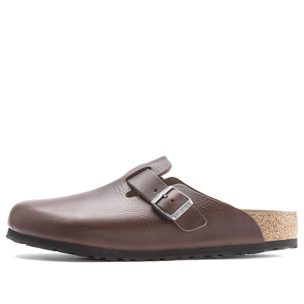 BirkenstockBoston Grip Leather Vintage Sandals 'Wood Roast'