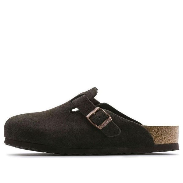 BirkenstockBoston Soft Footbed Suede Leather Narrow Fit 'Mocha'