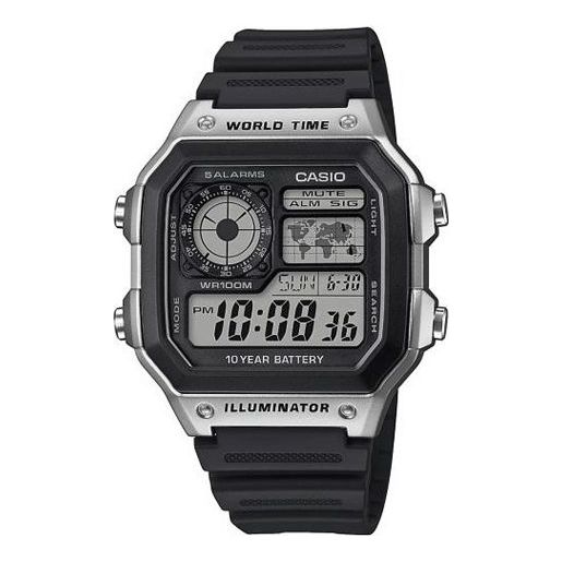 CASIOWaterproof Sports Unisex Mens Black Digital