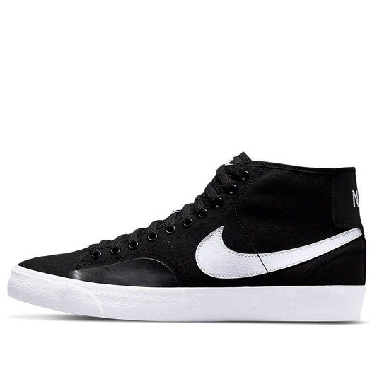 NikeBlazer Court Mid SB 'Black White'