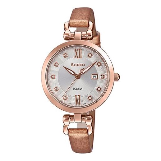 CASIOQuartz SHEEN Sapphire Crystal Waterproof Gold Strap Gold Analog