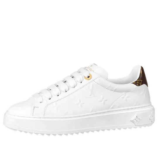 (WMNS) LOUIS VUITTON Time Out Sneakers 'White Monogram with Brown Monogram' 1A87OS
