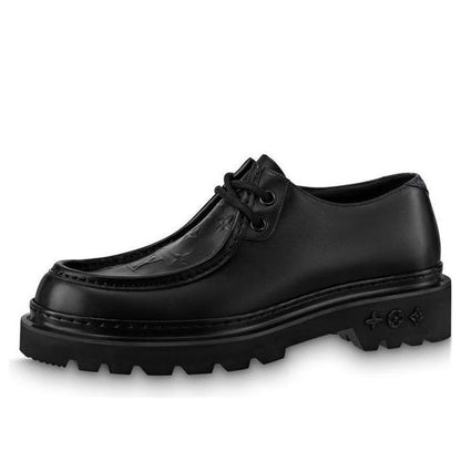 LOUIS VUITTON Major Loafers 'Black with Top Monogram' 1AANSF