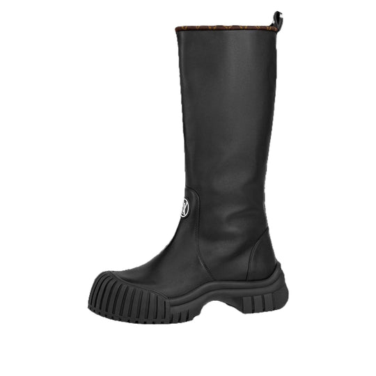 (WMNS) LOUIS VUITTON Ruby Flat High Boots 'Black' 1ABVTF