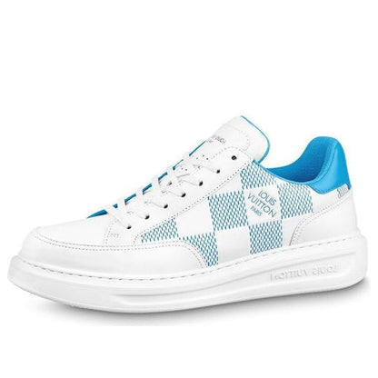 LOUIS VUITTON Beverly Hills Sneakers 'White with Blue Plaid' 1AA5J5
