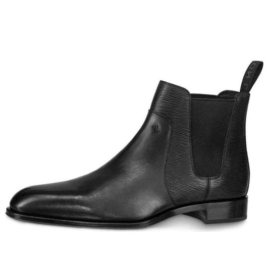 LOUIS VUITTON Wall Street Chelsea Boots 'Black EPI' 1A4OZL