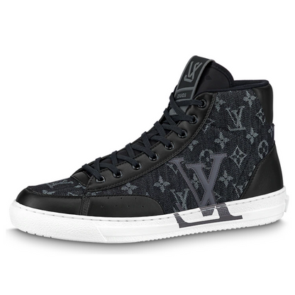 LOUIS VUITTON LV Charlie Ankle Sneakers 'Black Monogram' 1AARCE
