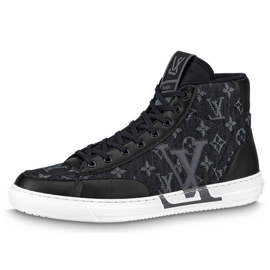 LOUIS VUITTON LV Charlie Ankle Sneakers 'Black Monogram' 1AARCE