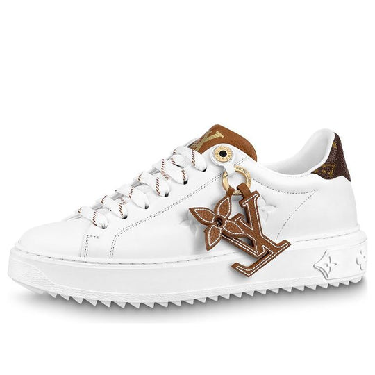 (WMNS) LOUIS VUITTON Time Out Sneakers 'White with Brown' 1AADMW