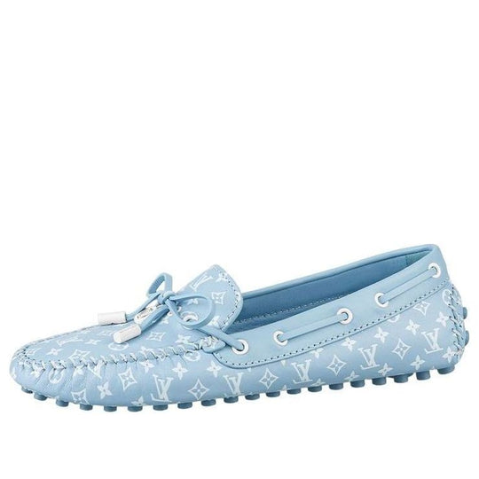 (WMNS) LOUIS VUITTON LV Gloria Moccasin Shoes 'Blue Monogram' 1A9S8W