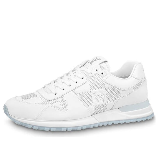 LOUIS VUITTON Run Away Sneakers 'White with Grey Plaid' 1AANML