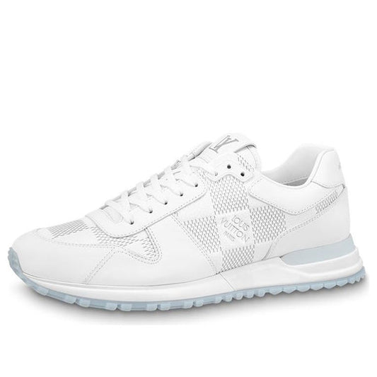 LOUIS VUITTON Run Away Sneakers 'White with Grey Plaid' 1AANML