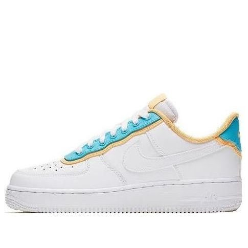 (WMNS) Nike Air Force 1 Low SE 'White Light Blue Fury Topaz Gold' AA0287-105