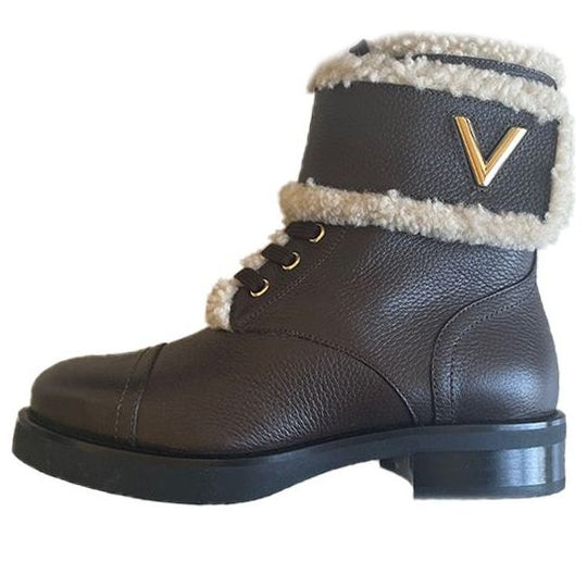 (WMNS) LOUIS VUITTON Wonderland Shearling Boots 'Black' 1A4FJ7