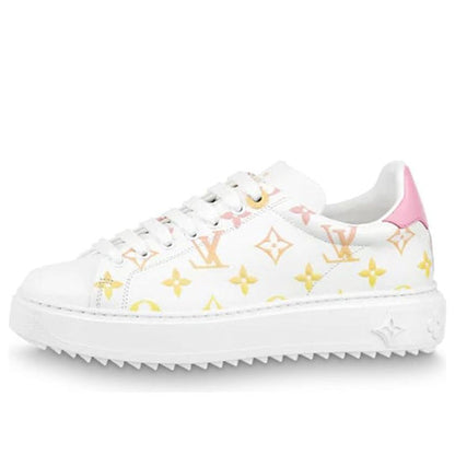 (WMNS) LOUIS VUITTON Time Out Sneakers 'White with Orange Ombre Monogram' 1A8SZG