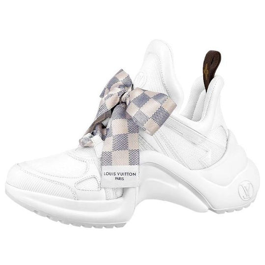 (WMNS) LOUIS VUITTON Archlight 1.0 Sneakers 'White with Plaid Ribbon' 1AACPW