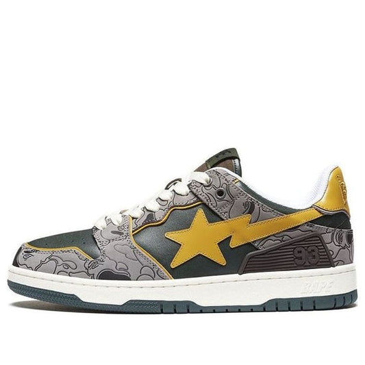 (WMNS) A Bathing Ape Sk8 Sta Low 'Grey Yellow' 1H80-291-007-YELLOW