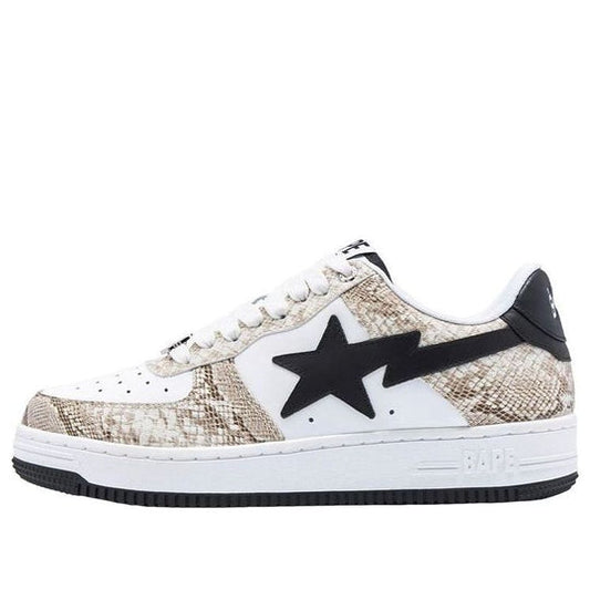 (WMNS) A BATHING APE Sta Leather Low 'White' 1I80-291-009-BEIGE