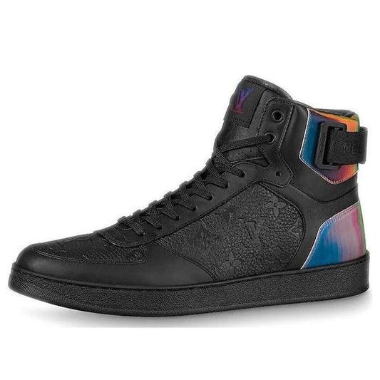 LOUIS VUITTON Rivoli Ankle Sneakers 'Black with Iridescent Back' Rivoli 1A7S7