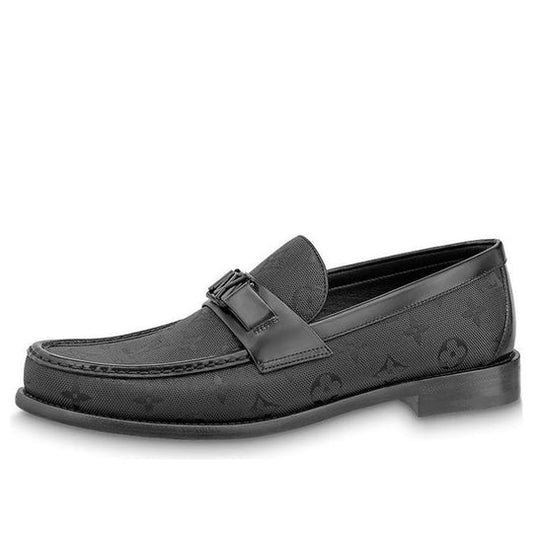 LOUIS VUITTON Moccasino Major Shoes 'Black Monogram' 1ABFIP