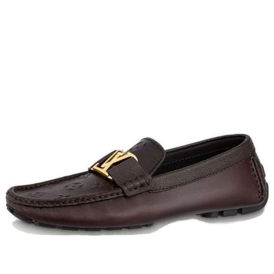 LOUIS VUITTON LV Monte Carlo Moccasins Shoes 'Brown with Top Monogram' 1AASFI