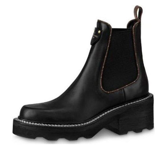 (WMNS) LOUIS VUITTON LV Beaubourg Chlsea Boots 'Black Brown White' 1A8947