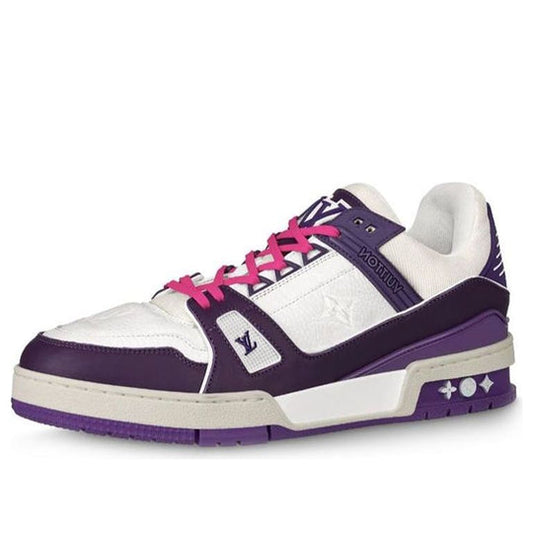LOUIS VUITTON Trainer Sneakers 'White Purple' 1A8135