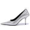 (WMNS) Balenciaga Embossed Square Knife Pumps 'Silver' 572879WBB208100