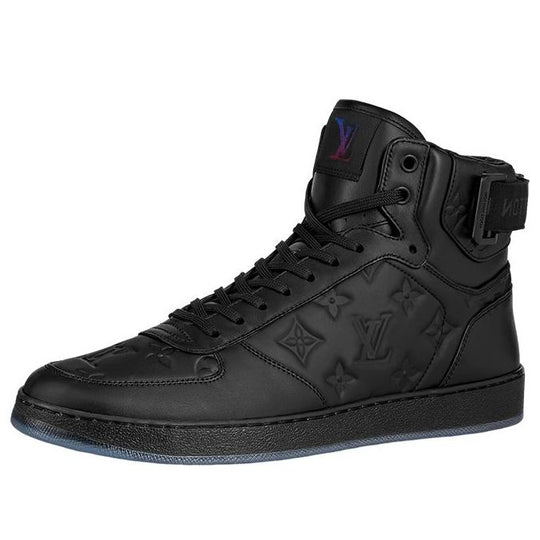 LOUIS VUITTON Rivoli Ankle Sneakers 'Black Monogram' 1A8K1T