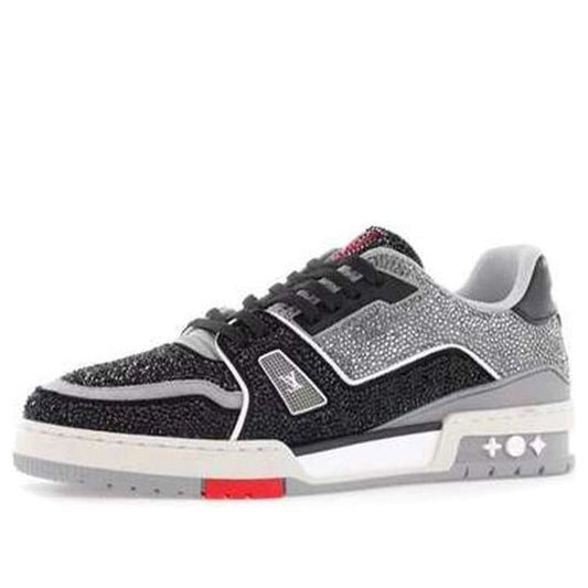 LOUIS VUITTON Trainer Sneakers 'Grey Black Crystals' 1AA6PR