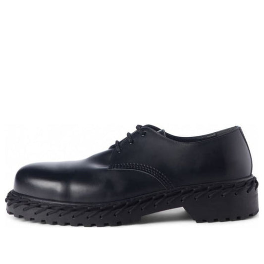Balenciaga Laces Derbies Leather Shoes Black 530269WA6E01000