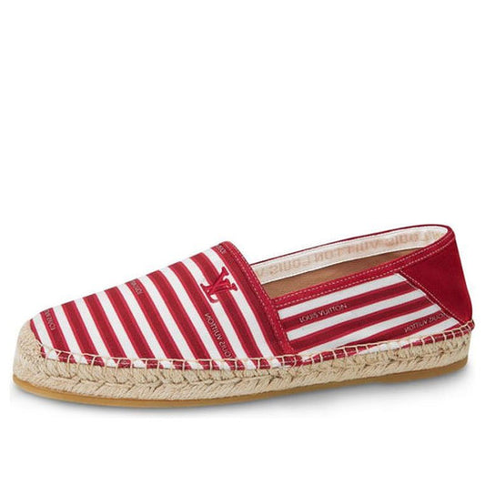 LOUIS VUITTON LV Bidart espadrille Shoes 'Red White Beige' 1A5ZOA